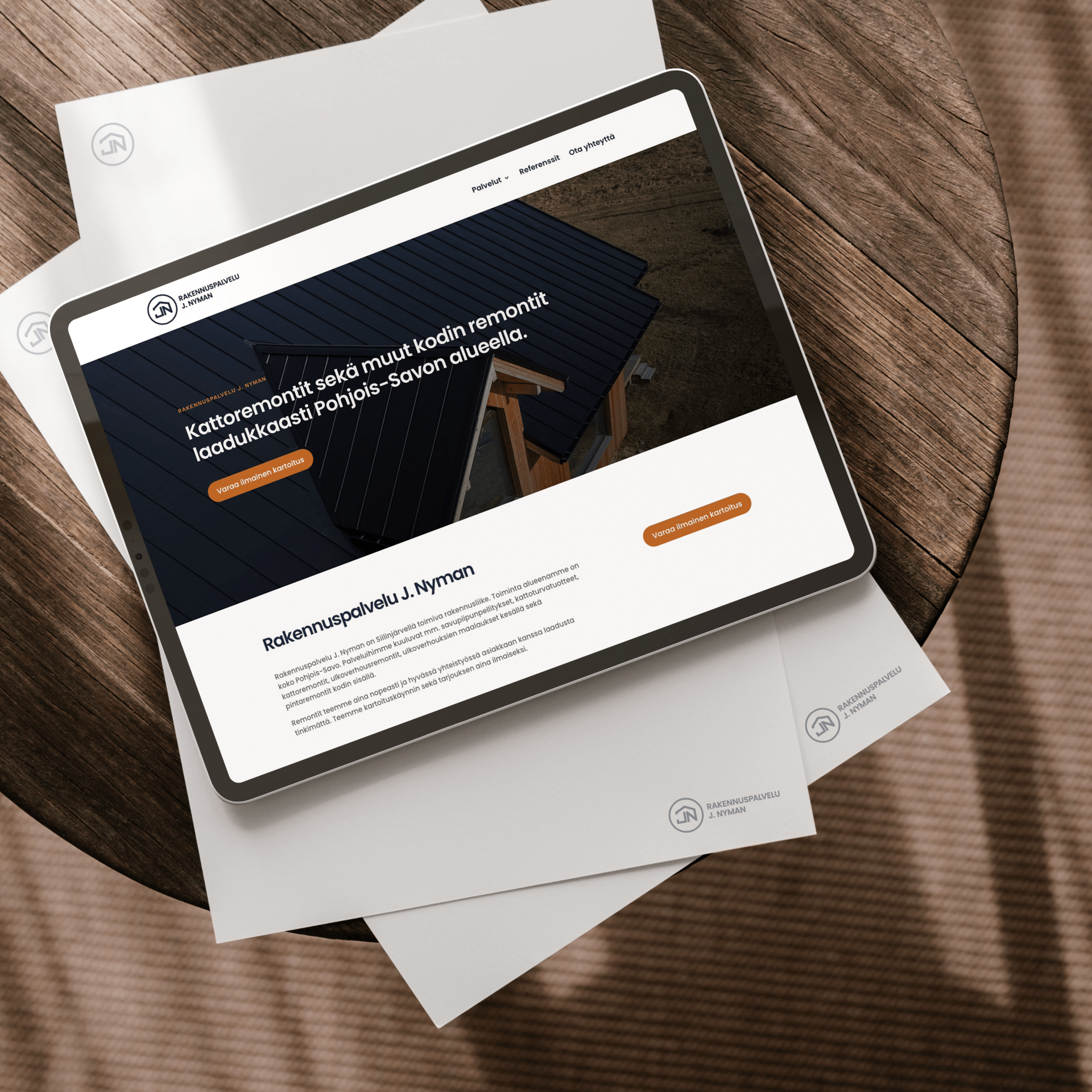 Rakennuspalvelu J.Nyman verkkosivut